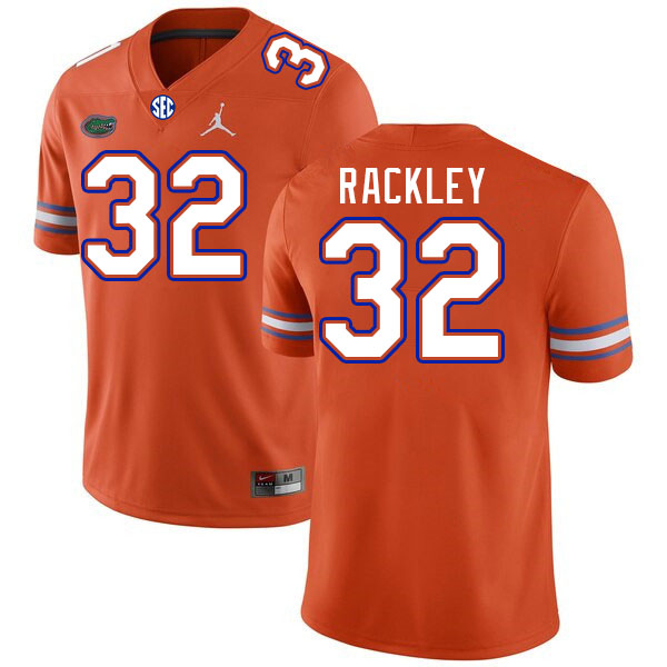 Men #32 Cahron Rackley Florida Gators College Football Jerseys Stitched-Orange